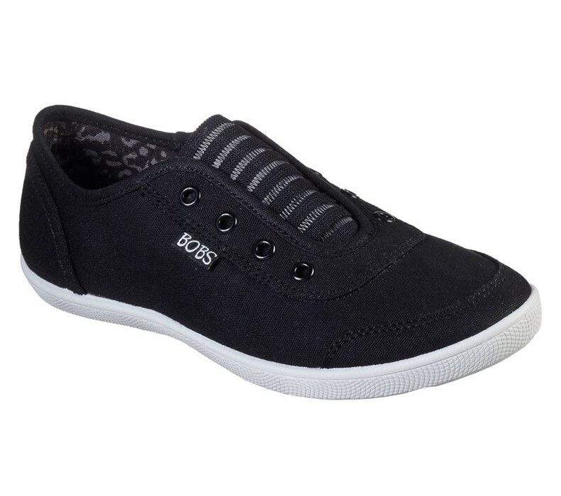 Skechers Bobs B Cute - Walkways - Womens Slip On Shoes Black [AU-ZZ4308]